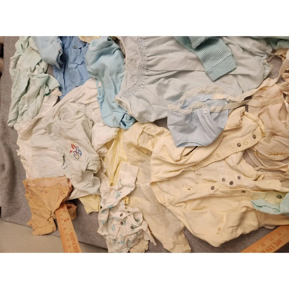 Vtg Kids Clothes Carter's Buster Lot 25 Pcs Sleeper Romper Girl Boys Flawed 50's